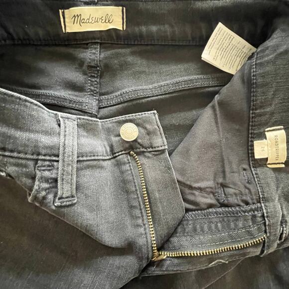 Madewell sz 26 9" Mid-Rise Roadtripper Supersoft Jeans Ashmont Wash Dark Gray - Picture 10 of 12